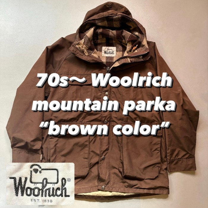 70s〜 Woolrich mountain parka “brown color” 70年代 ウールリッチ マウンテンパーカ 茶色 | Vintage.City 빈티지숍, 빈티지 코디 정보