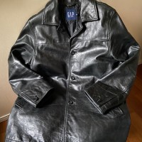 VINTAGE Old Gap 90s Leather coat | Vintage.City 빈티지숍, 빈티지 코디 정보
