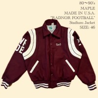 80〜90's MAPLE MADE IN U.S.A. "RADNOR FOOTBALL" Stadium Jacket - 46 | Vintage.City 빈티지숍, 빈티지 코디 정보