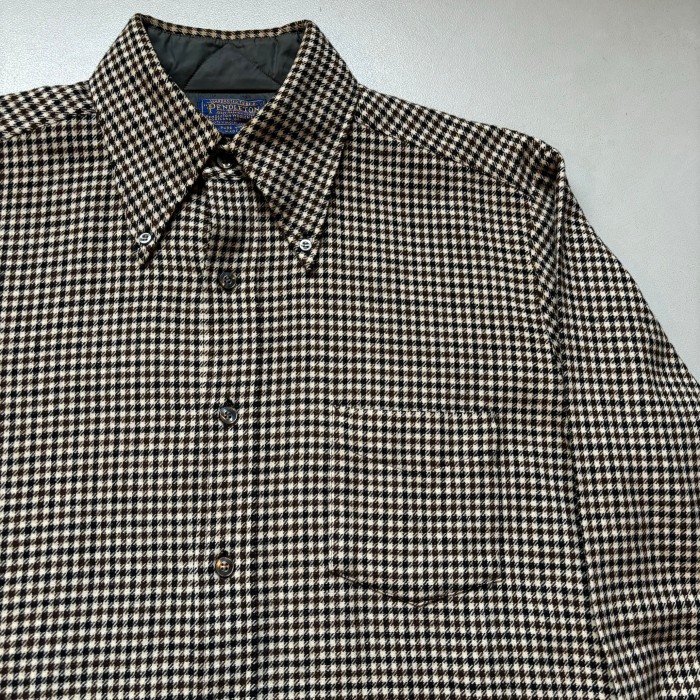 70s Pendleton B/D shirt “size L” “千鳥格子” 70年代 ペンドルトン ボタンダウンシャツ | Vintage.City 빈티지숍, 빈티지 코디 정보