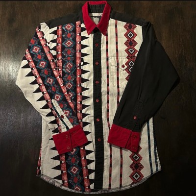 70~80's Panhandle Slim native pattern long sleeve shirt | Vintage.City Vintage Shops, Vintage Fashion Trends