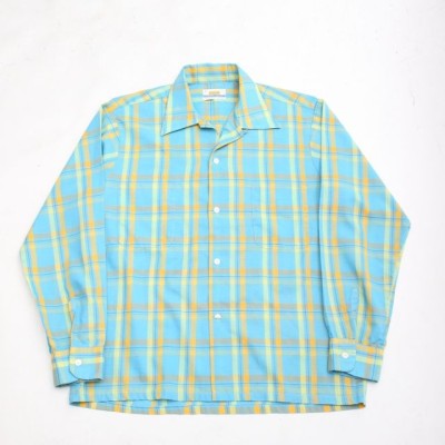 70's Open Collared Plaid Shirt | Vintage.City 古着屋、古着コーデ情報を発信