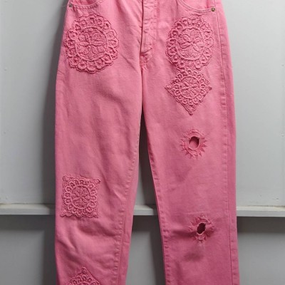 90’s FERRE JEANS イタリア製 デザイン カラーデニム パンツ ピンク サイズ29 | Vintage.City 古着屋、古着コーデ情報を発信