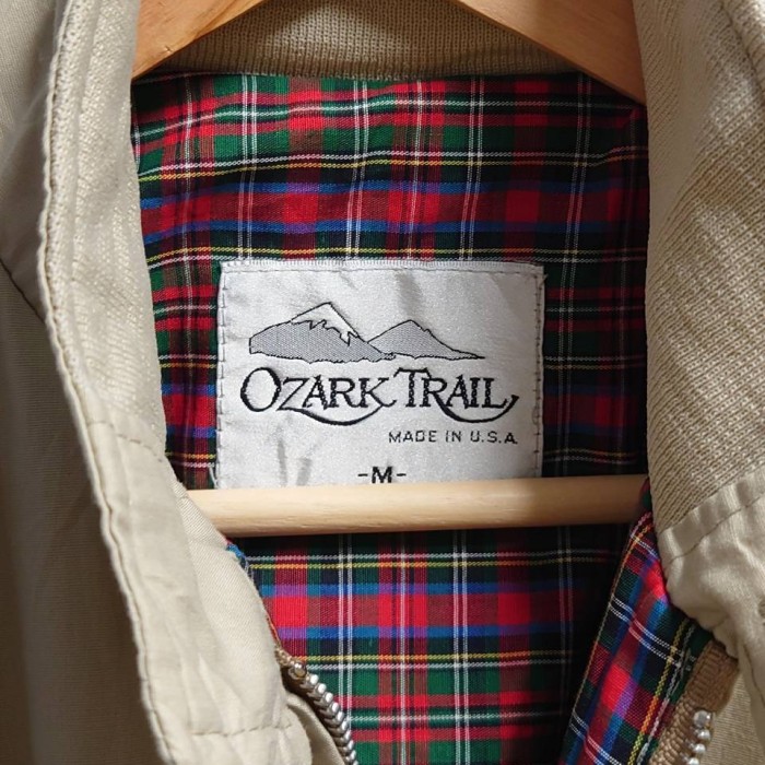 80-90’s OZARK TRAIL USA製 裏地タータンチェック G9 ドリズラー ジャケット ベージュ M スイングトップ | Vintage.City 古着屋、古着コーデ情報を発信