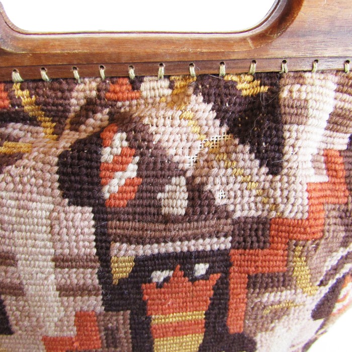 Vintage wooden crocodile ethnic design gobelin bag | Vintage.City 古着屋、古着コーデ情報を発信
