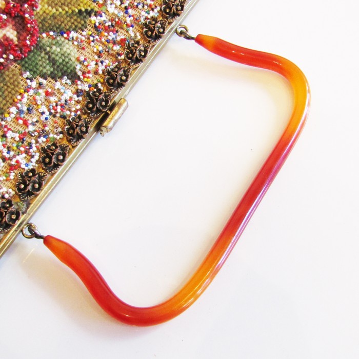 60s 「Soure New York」 Vintage beads flower embroidered handbag | Vintage.City 빈티지숍, 빈티지 코디 정보