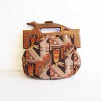 Vintage wooden crocodile ethnic design gobelin bag | Vintage.City 빈티지숍, 빈티지 코디 정보