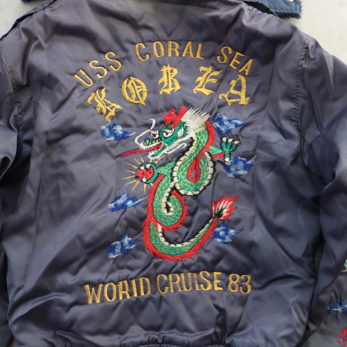 80s USS CORAL SEA souvenir jacket | Vintage.City 빈티지숍, 빈티지 코디 정보