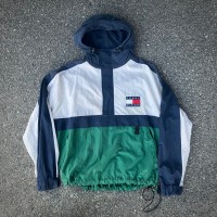 90s Tommy Hilfiger nylon anorak hoodie | Vintage.City 빈티지숍, 빈티지 코디 정보