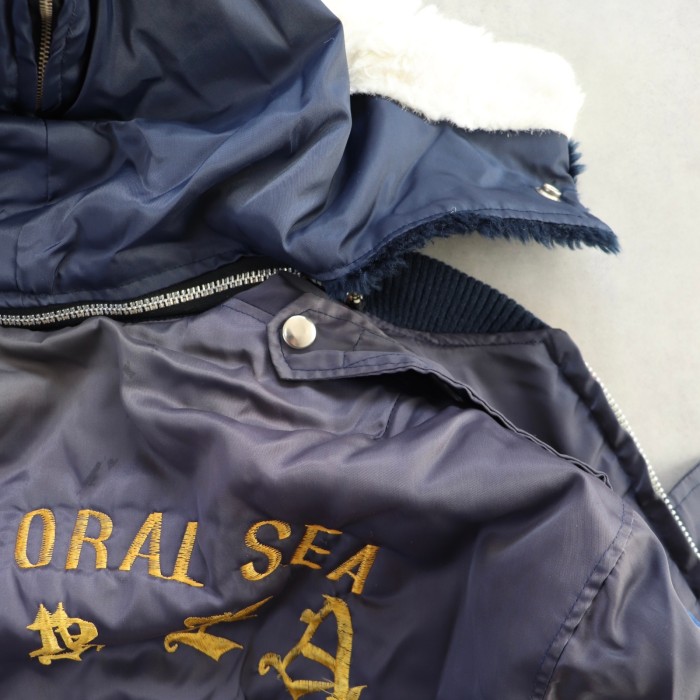 80s USS CORAL SEA souvenir jacket | Vintage.City 古着屋、古着コーデ情報を発信
