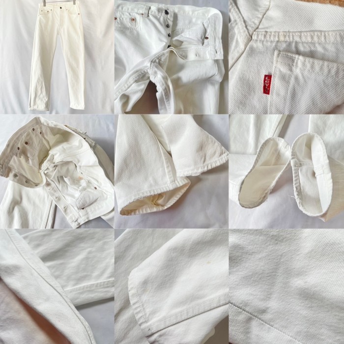 90s Made in USA Levi's501 white denim pants アメリカ製リーバイス白デニムパンツ | Vintage.City 빈티지숍, 빈티지 코디 정보