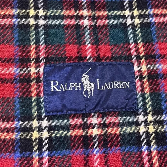 90s Ralph Lauren ラルフローレン　ブランケット　ストール　マフラー　チェック　バラクラバ　 | Vintage.City 古着屋、古着コーデ情報を発信