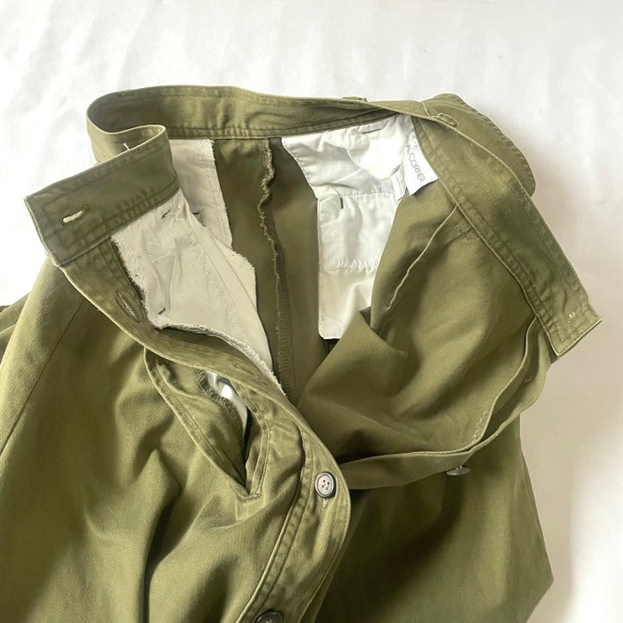 Khaki olive cotton flare skirt カーキオリーブマキシ丈フレアスカート | Vintage.City 古着屋、古着コーデ情報を発信