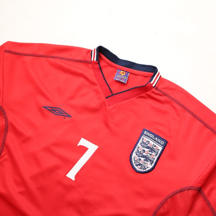 イングランド代表 2002 ベッカム #7 フットボール ゲームシャツ England Beckham Football Game Shirt# | Vintage.City 빈티지숍, 빈티지 코디 정보