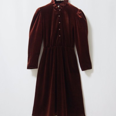 chocolate frill dress | Vintage.City 古着屋、古着コーデ情報を発信