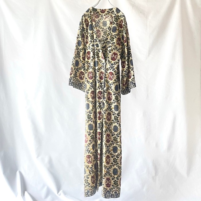 Ethnic print gown maxi onepiece エスニックガウンワンピース | Vintage.City 古着屋、古着コーデ情報を発信