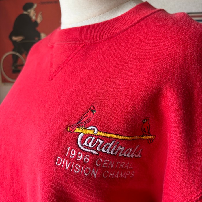 90s RUSSELL ATHLETIC ラッセルアスレチック Cardinals カージナルス 刺繍 チームロゴ スウェット レッド USA製 | Vintage.City 古着屋、古着コーデ情報を発信