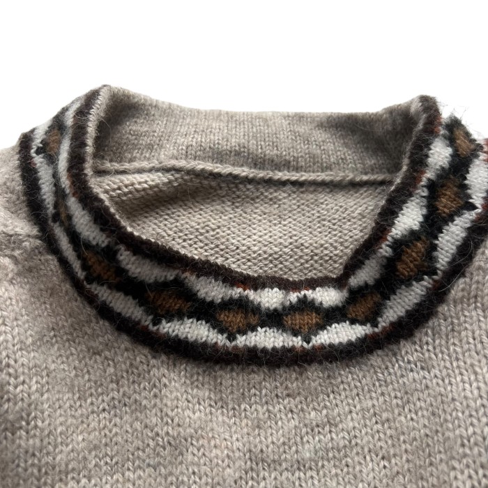 No Brand Mock Neck Pattern Knit | Vintage.City 빈티지숍, 빈티지 코디 정보