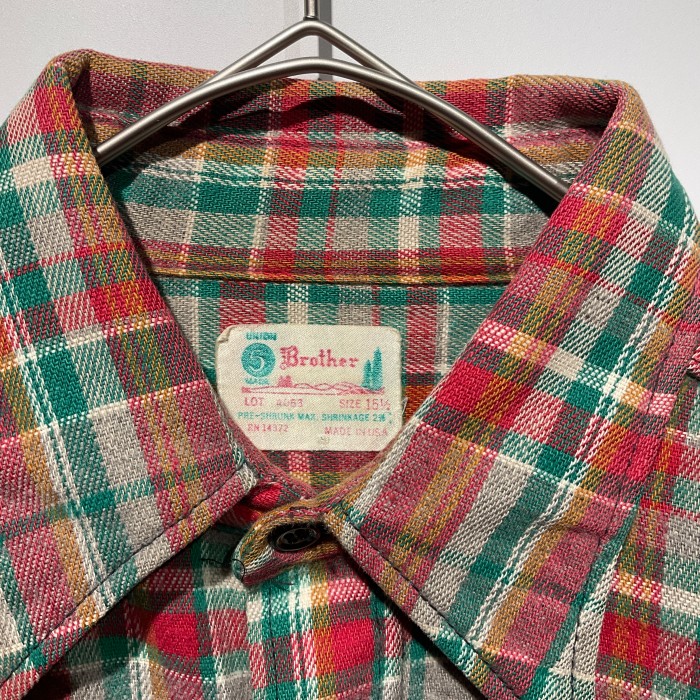 ⭐︎ 70’s “FIVEBROTHER” Flannel shirt ⭐︎ | Vintage.City 古着屋、古着コーデ情報を発信