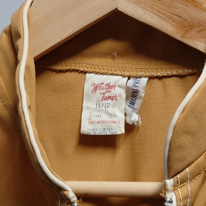 70-80’s Weather Tamen ジップアップ スタンドカラー ジャケット キャメル サイズ11/12 CORTジップ TALONジップ | Vintage.City 古着屋、古着コーデ情報を発信