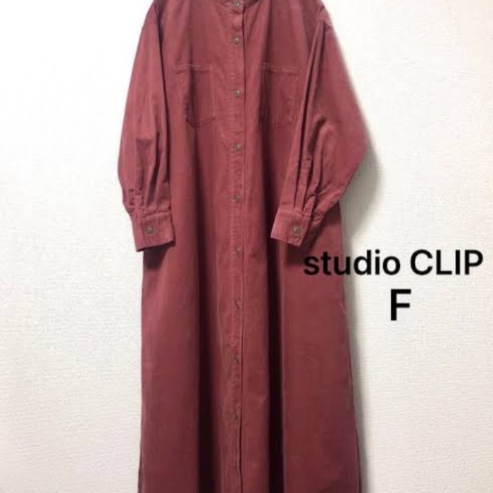 studio CLIP スタディオクリップ《Kazumiさんコラボ》裾揺れアウターワンピース レッド系 | Vintage.City 빈티지숍, 빈티지 코디 정보