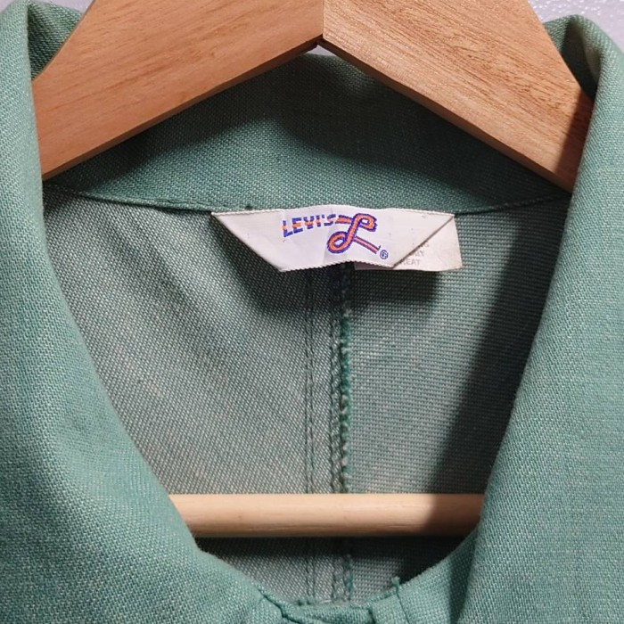 90’s Levi's 緑タブ カラーデニム ジャケット グリーン S-M相当 ベルト付き リーバイス | Vintage.City 古着屋、古着コーデ情報を発信