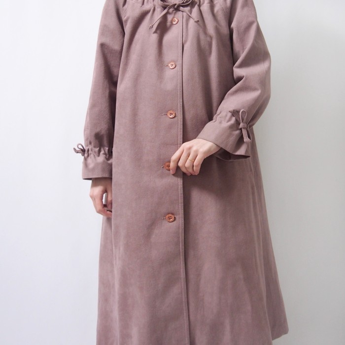 peach skin ribbon coat | Vintage.City 빈티지숍, 빈티지 코디 정보