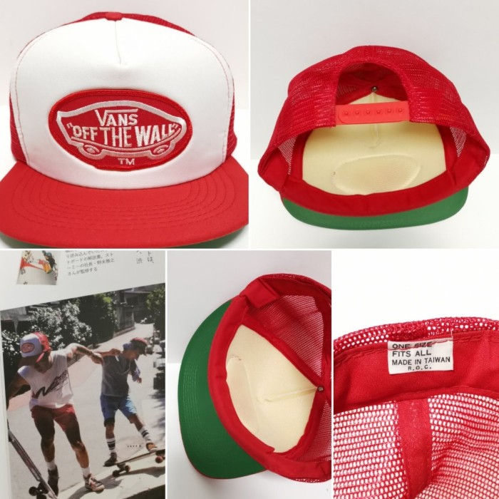 80s バンズ VANS メッシュ CAP キャップ VINTAGE USA 赤 | Vintage.City 古着屋、古着コーデ情報を発信