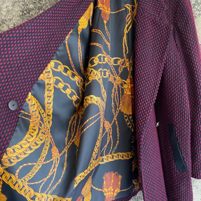 古着イタリアヴィンテージウールジャケット総柄個性的羽織りレトロ | Vintage.City 古着屋、古着コーデ情報を発信