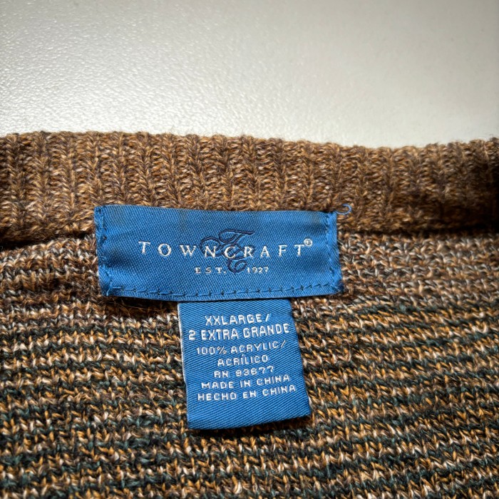towncraft acrylic knit sweater “size XXL” タウンクラフト アクリルニット | Vintage.City 古着屋、古着コーデ情報を発信