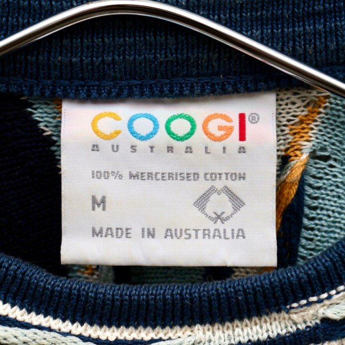 【"COOGI" multi color mercerised cotton 3D-knit】 | Vintage.City 古着屋、古着コーデ情報を発信