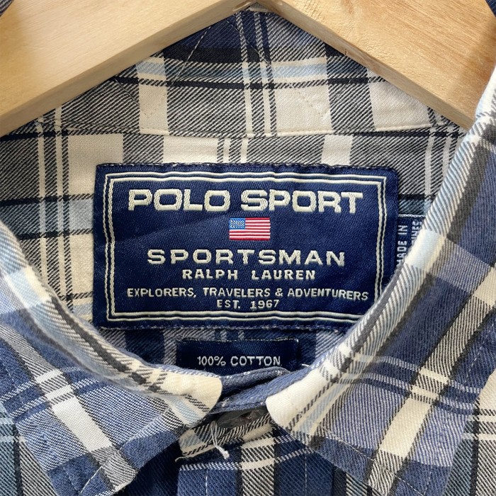 【POLO SPORT】"90's" チェック柄 コットンシャツ ポロスポーツ ラルフローレン | Vintage.City 古着屋、古着コーデ情報を発信