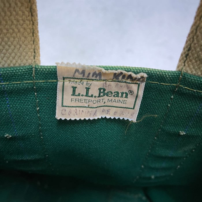 80‘s　USA製　L.L.Bean　デラックストートバック　ネイビー×グリーン | Vintage.City 古着屋、古着コーデ情報を発信