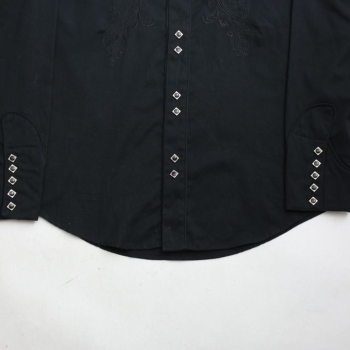 Black Embroidery Western Shirt | Vintage.City 古着屋、古着コーデ情報を発信