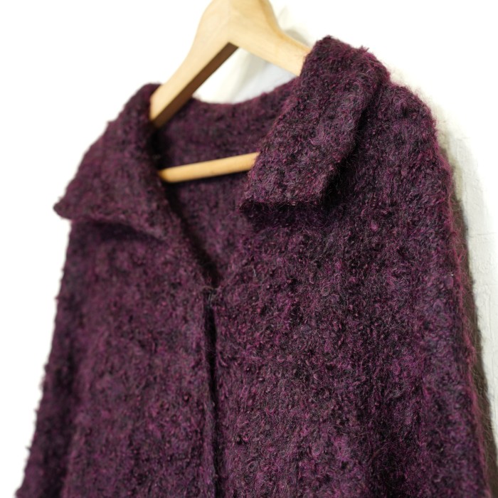 *SPECIAL ITEM* USA VINTAGE PURPLE COLOR MOHAIR LONG COAT/アメリカ古着パープルカラーモヘアロングコート | Vintage.City 古着屋、古着コーデ情報を発信
