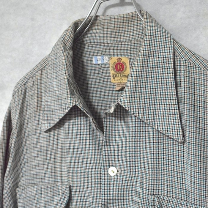 40〜50s rayon houndstooth pattern shirts | Vintage.City 古着屋、古着コーデ情報を発信