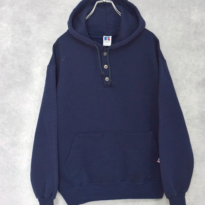 old “ russel athretic ” henley neck sweat parka | Vintage.City 古着屋、古着コーデ情報を発信