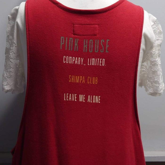 90’s PINK HOUSE ロゴプリント スウェット ジャンパースカート レッド ピンクハウス | Vintage.City 빈티지숍, 빈티지 코디 정보