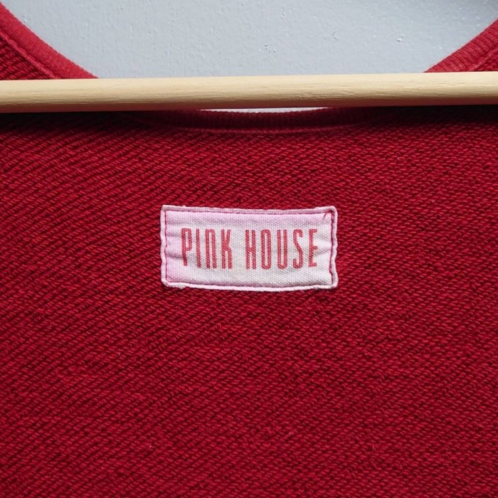 90’s PINK HOUSE ロゴプリント スウェット ジャンパースカート レッド ピンクハウス | Vintage.City 古着屋、古着コーデ情報を発信