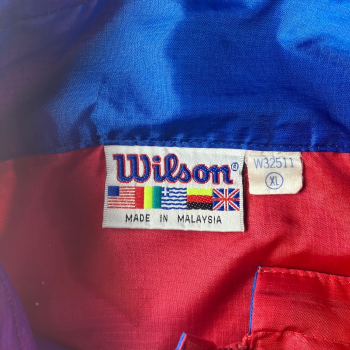 90s OLD Wilson half-Zip nylon pullover jacket | Vintage.City 빈티지숍, 빈티지 코디 정보