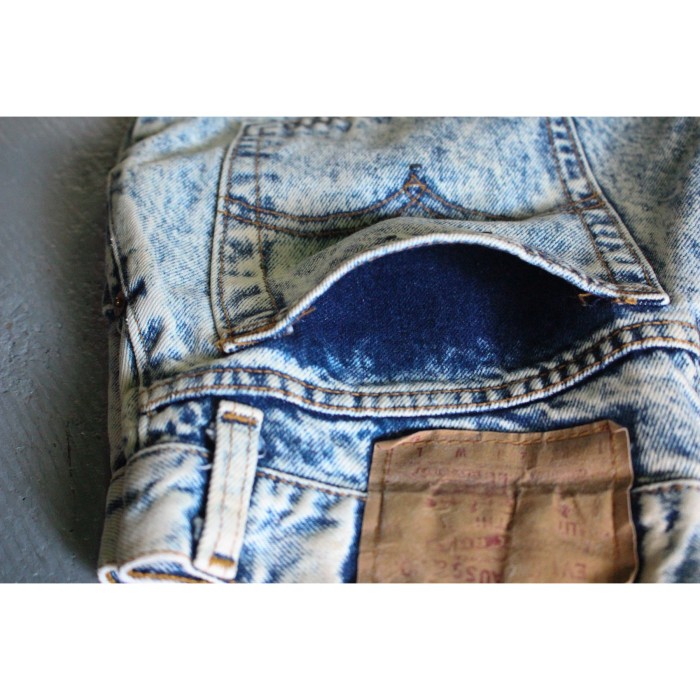 90's Levi's 505 chemical wash denim pants "IRREGULAR" | Vintage.City 古着屋、古着コーデ情報を発信