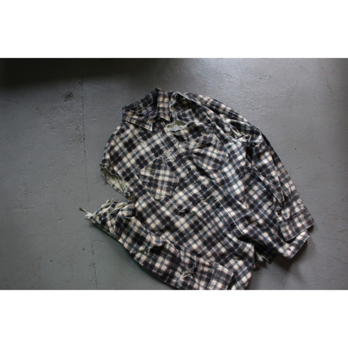 90's SAUGATUCK plaid shirt "boro" | Vintage.City 古着屋、古着コーデ情報を発信