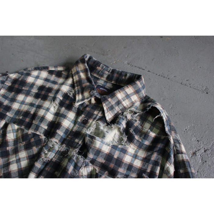 90's SAUGATUCK plaid shirt "boro" | Vintage.City 古着屋、古着コーデ情報を発信