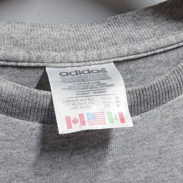 90’s adidas USA製 パフォーマンスロゴプリント Tシャツ グレー XL 半袖 | Vintage.City 빈티지숍, 빈티지 코디 정보