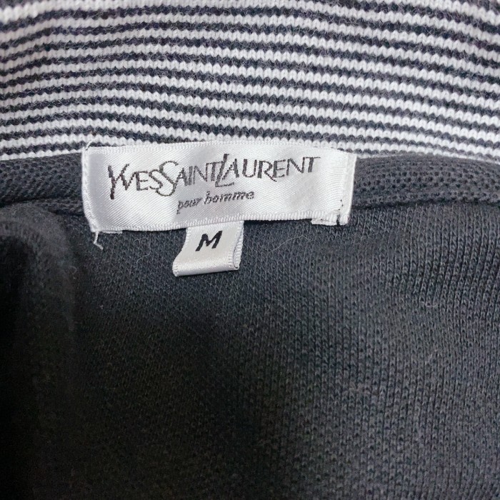 イヴサンローラン　長袖ポロシャツ　黒　YVES SAINT LAURENT  ysl | Vintage.City 古着屋、古着コーデ情報を発信