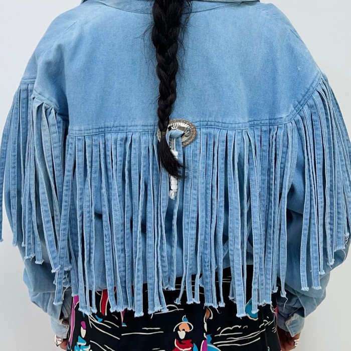 90s finge design denim jacket | Vintage.City Vintage Shops, Vintage Fashion Trends