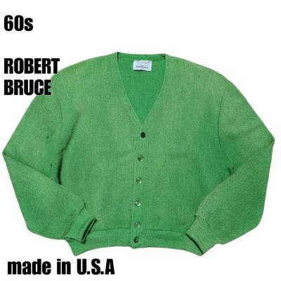60s ROBERT BRUCE アルパカ カーディガン　黄緑　USA製　XL | Vintage.City 빈티지숍, 빈티지 코디 정보