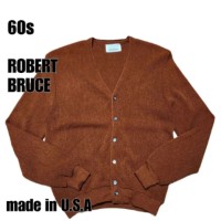 60s ROBERT BRUCE アルパカ カーディガン　グランジ　ブラウン　USA製　L | Vintage.City 빈티지숍, 빈티지 코디 정보