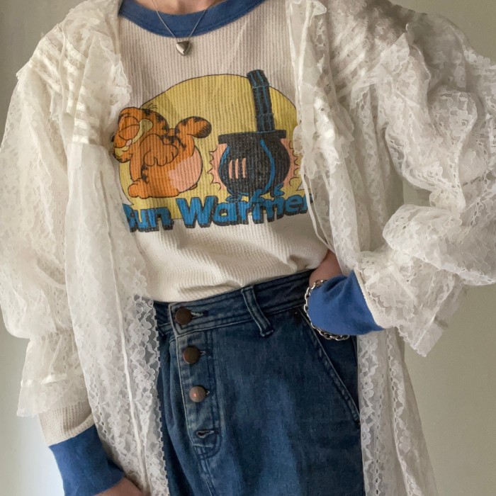 80s〜GARFIELD thermal T-shirt | Vintage.City 빈티지숍, 빈티지 코디 정보