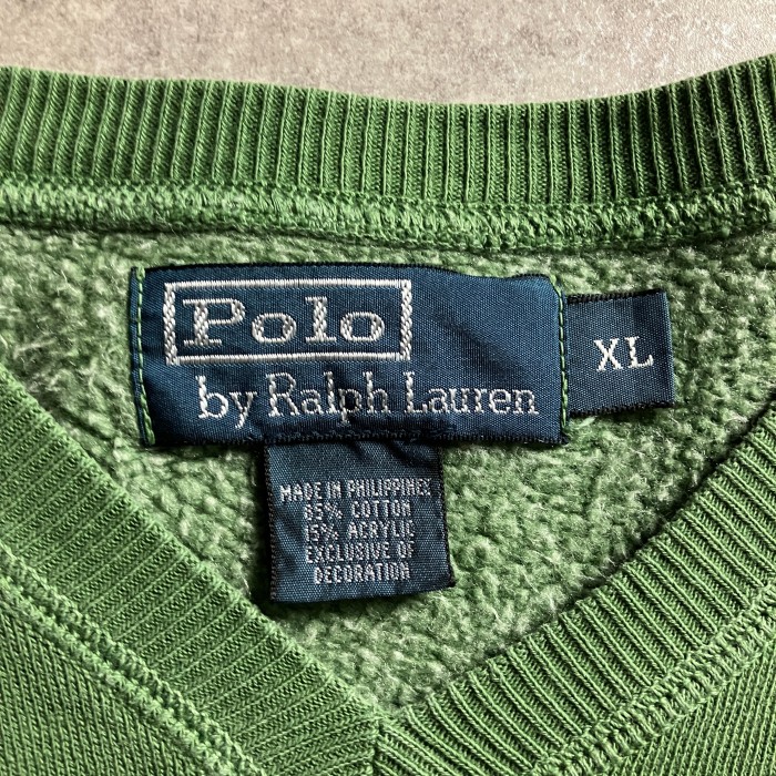 90s~ Ralph Lauren Vネック ロゴ刺繍 スウェット トレーナー | Vintage.City 古着屋、古着コーデ情報を発信